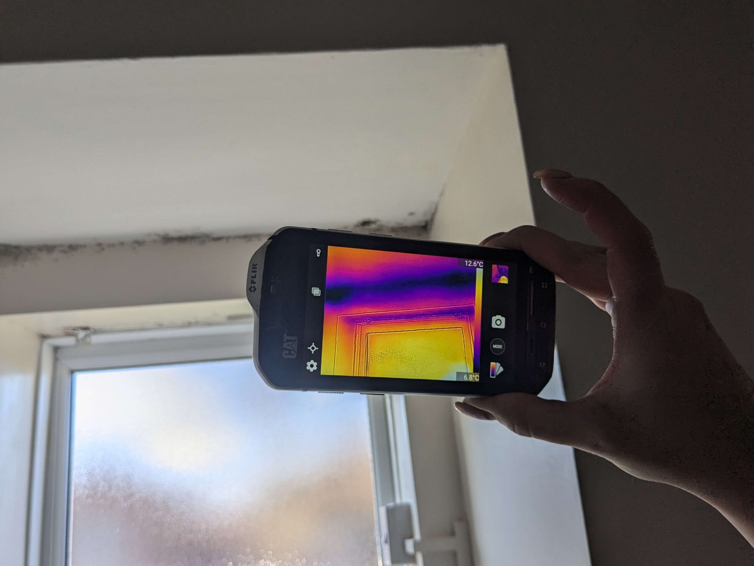 Window Sample Remediation Mould above window Remediation in Kent - Specialist Utilities